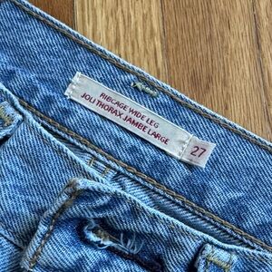 Levi's Ribcage Wide Leg Jeans in Light Blue